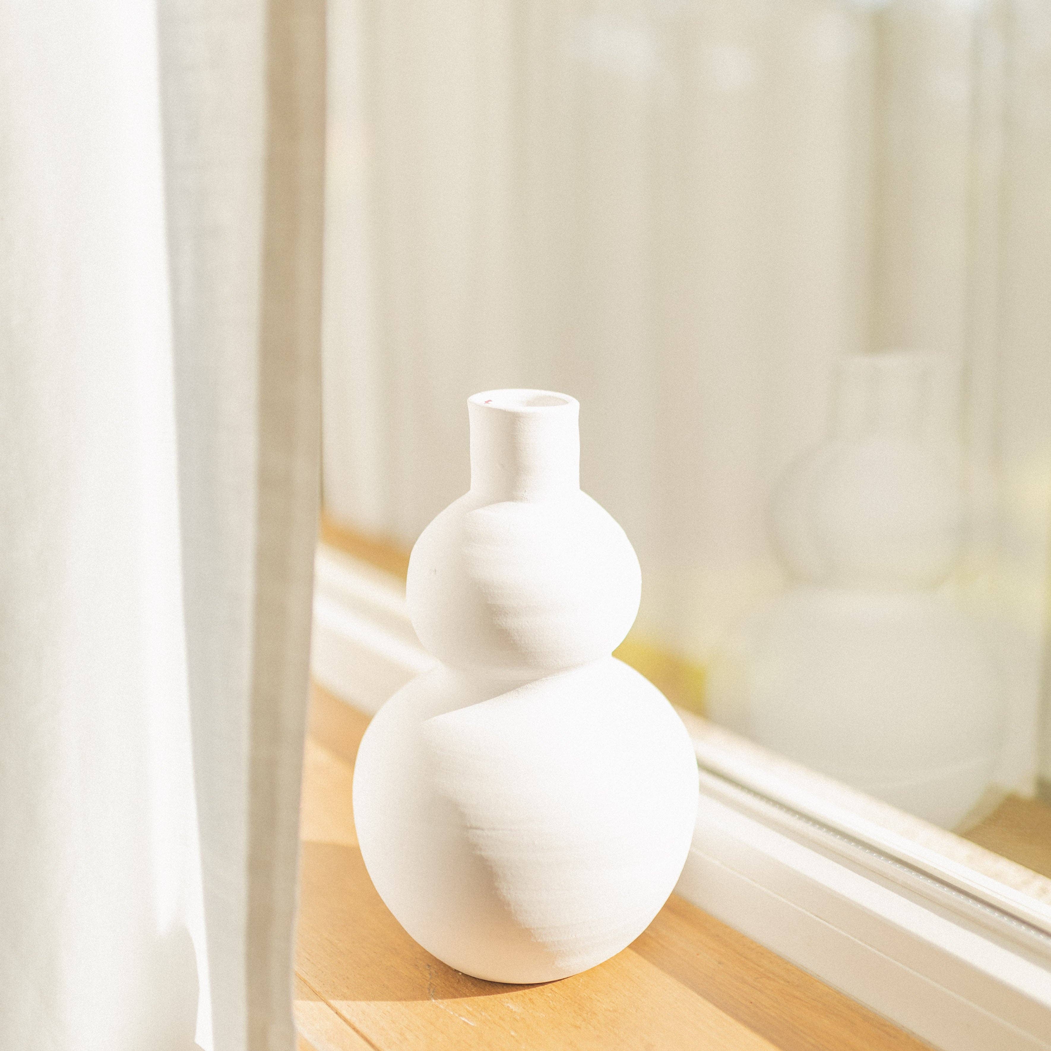Bergamo - Vase en céramique: Branco