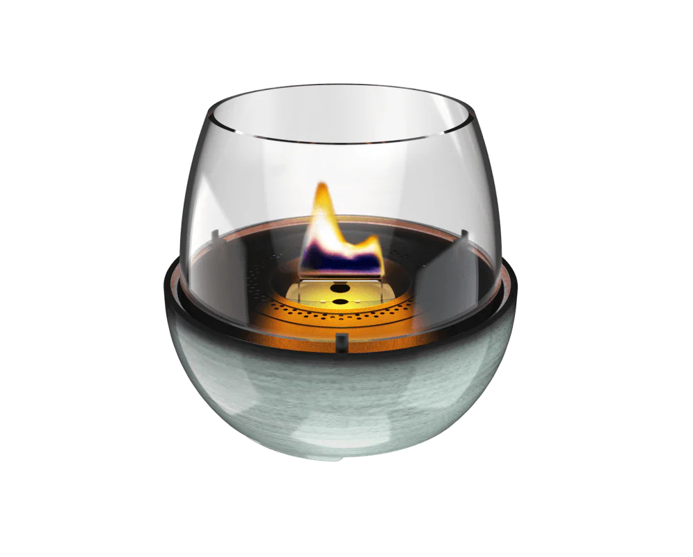 Cheminée de table tulipe verte