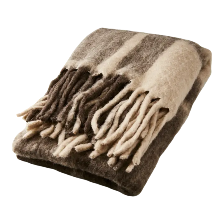 Plaid marron / beige / gris