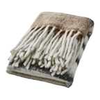 Plaid beige / noir / blanc