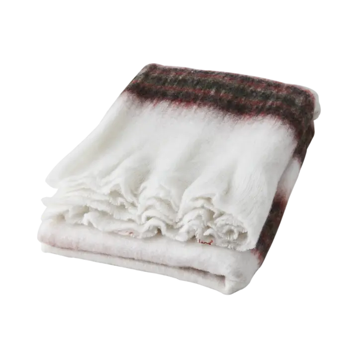 Plaid rouge / vert / blanc