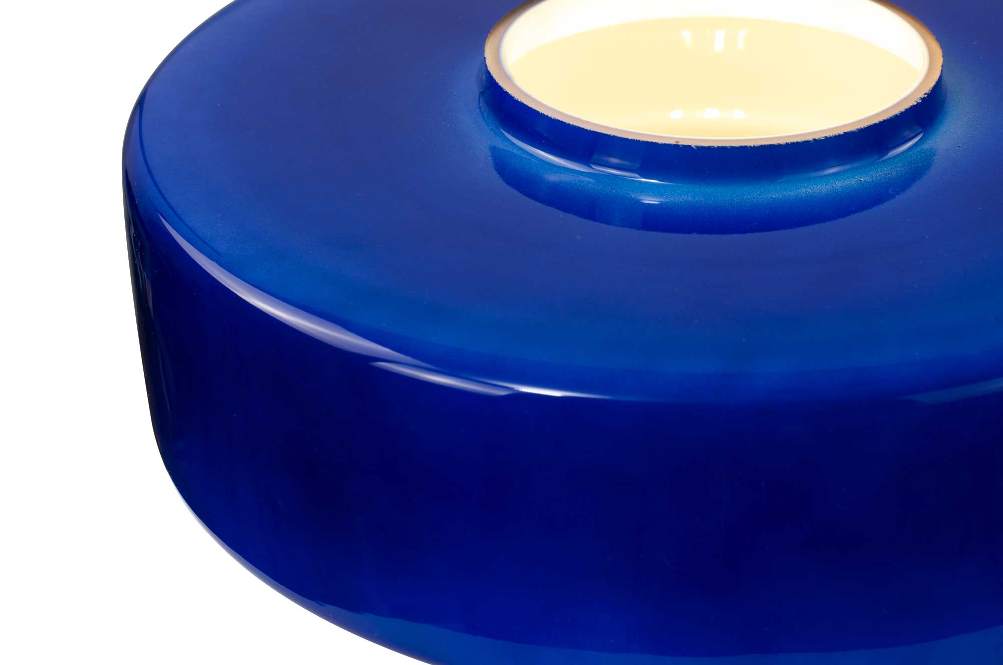 Lampe à poser verre coloré style rétro Foza: Bleu