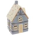 Maison Tudor Bleue en Céramique de Village Photophore