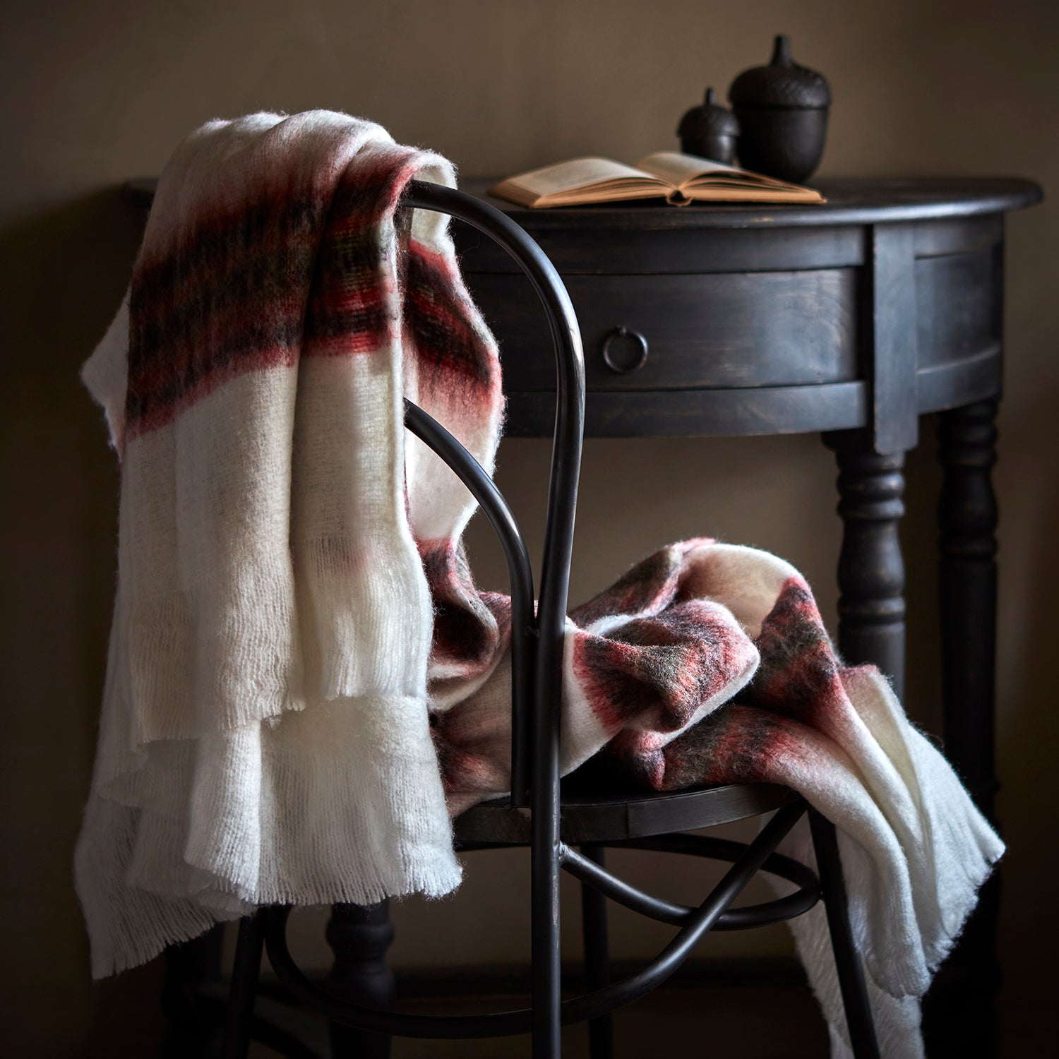 Plaid rouge / vert / blanc