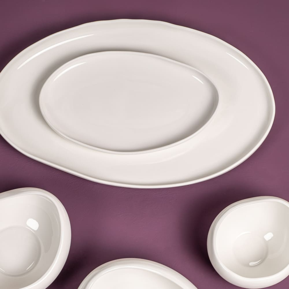 Plat organique porcelaine 24cm