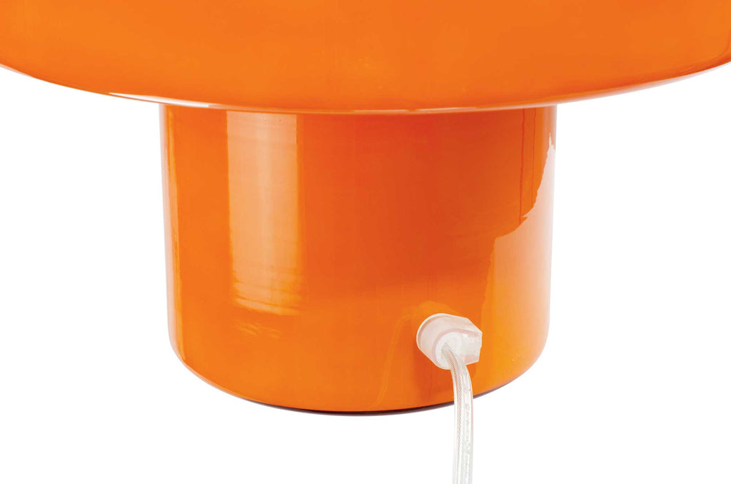 Lampe à poser verre coloré style rétro Foza Orange