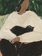The Sleeping Cat: 30X40 CM