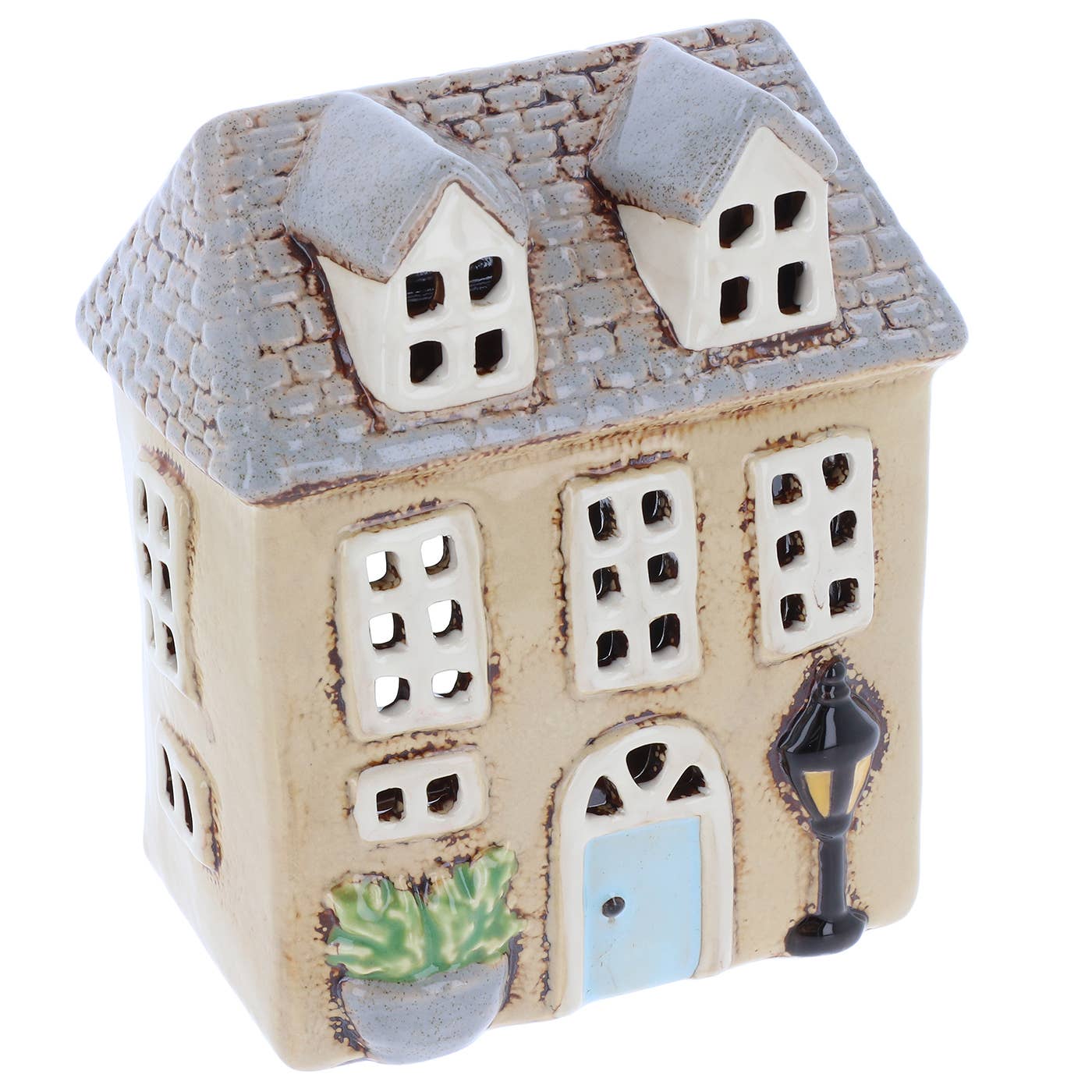 Maison/jardinière lanterne porte-bougie chauffante