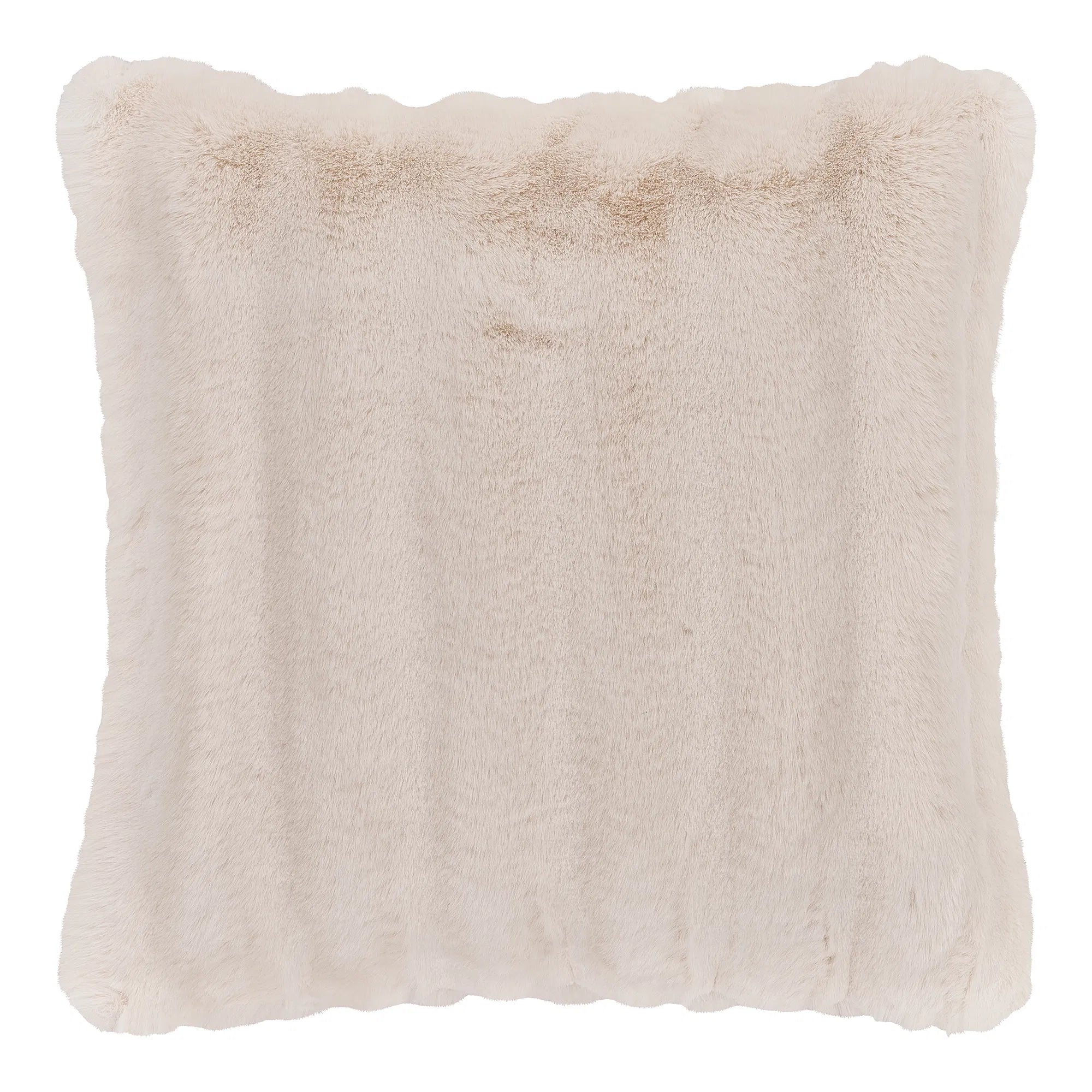 Coussin fausse fourrure 45*45cm crème