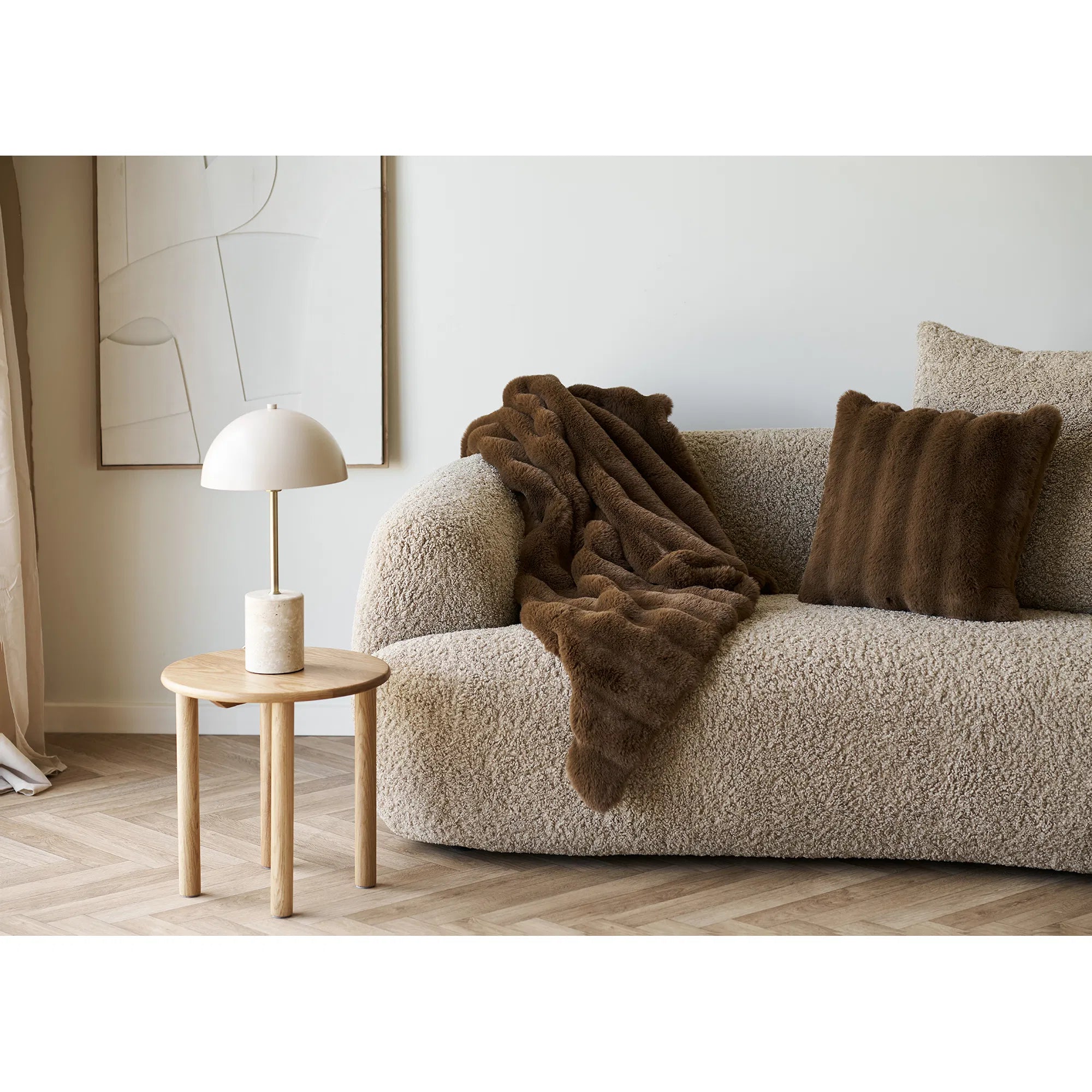 Plaid fausse fourrure 130*180cm brown