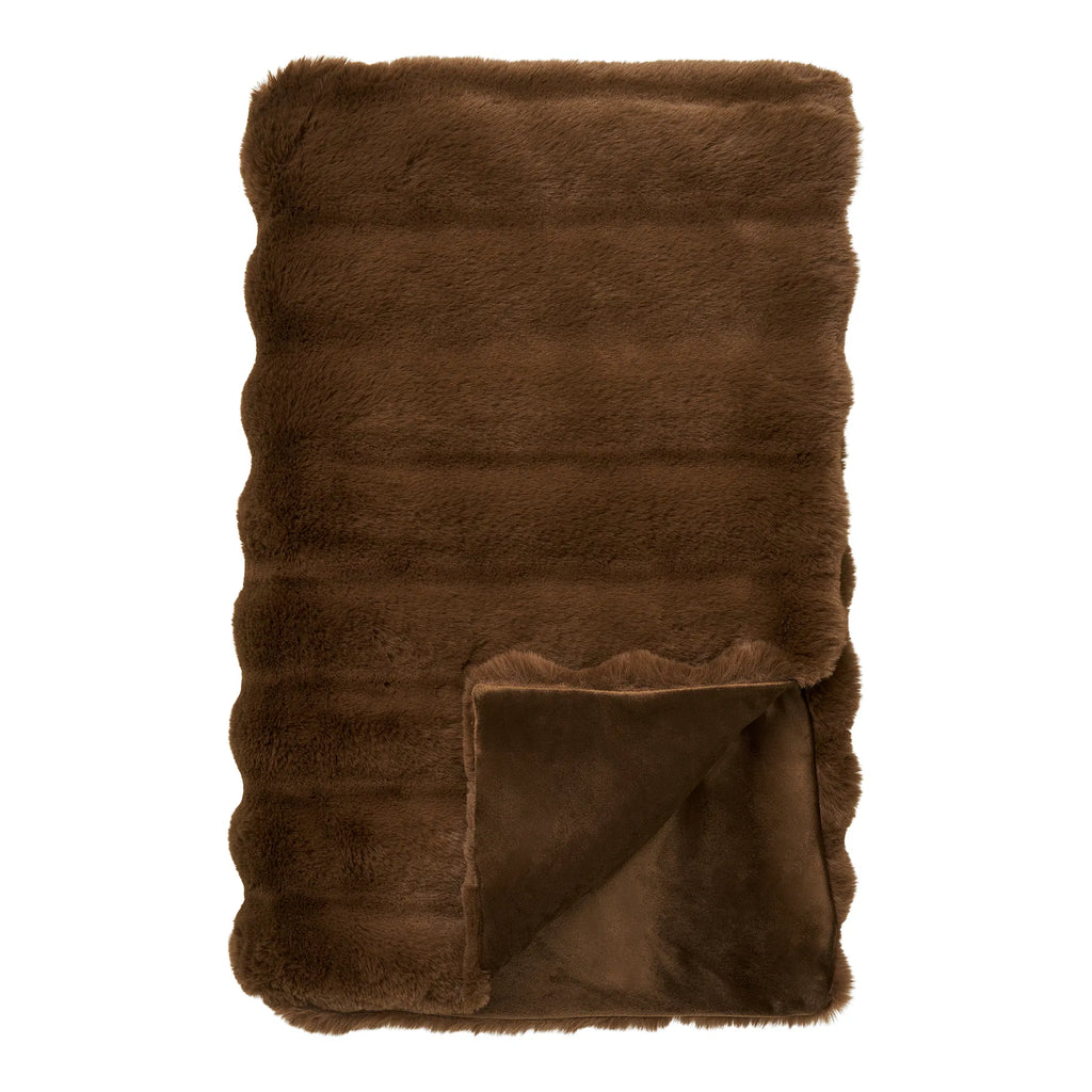Plaid fausse fourrure 130*180cm brown