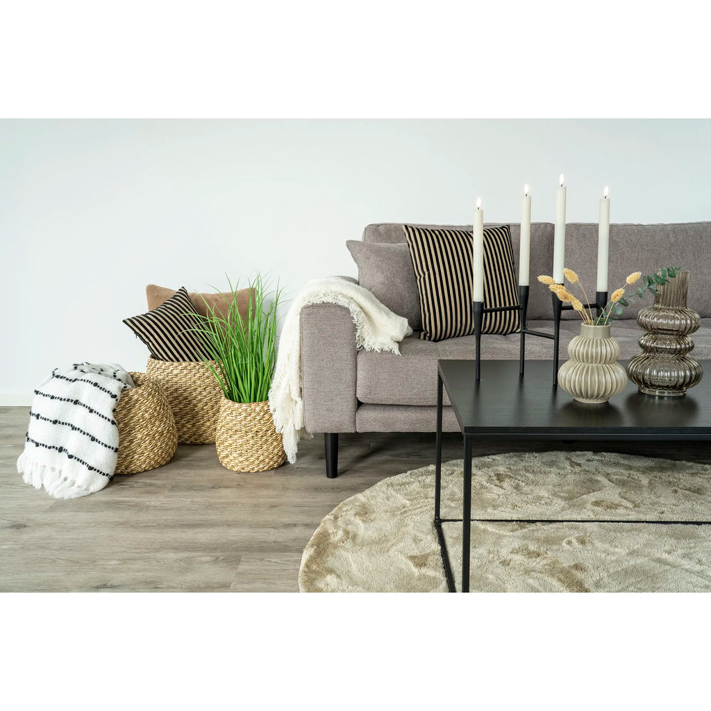 Chandelier 4 bougie acier noir