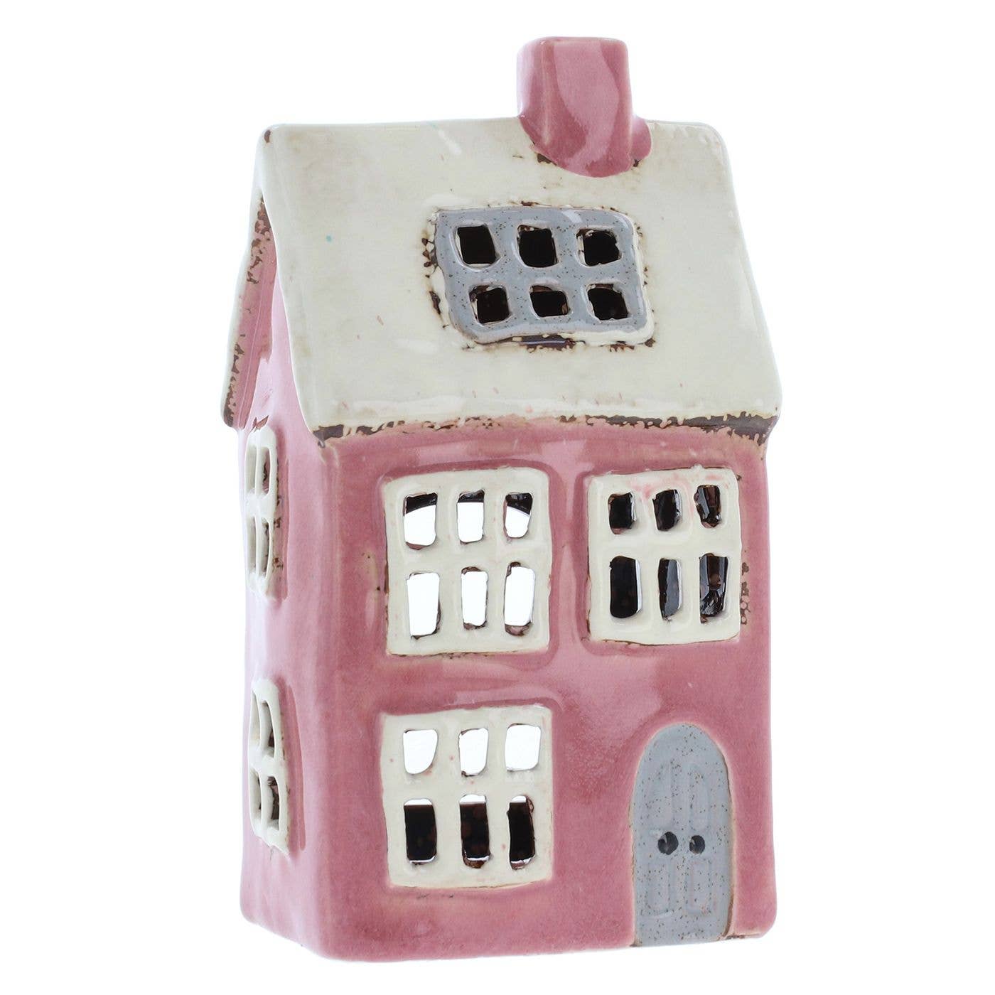 Bougie chauffe-plat rose vif/blanc