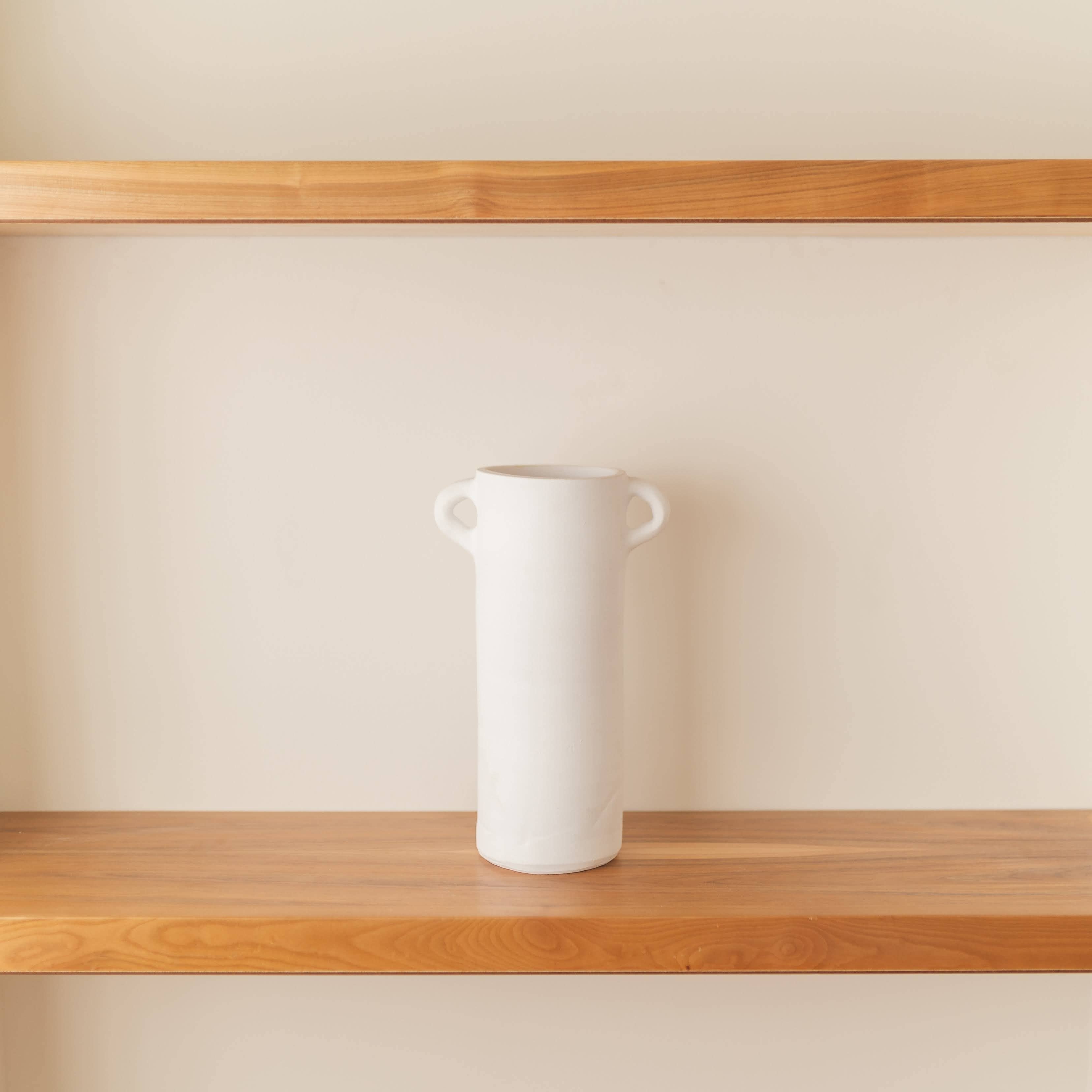 Vase Vérone en céramique blanc