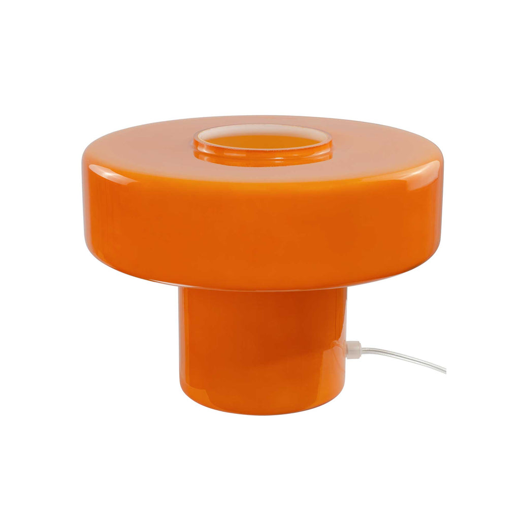 Lampe à poser verre coloré style rétro Foza Orange