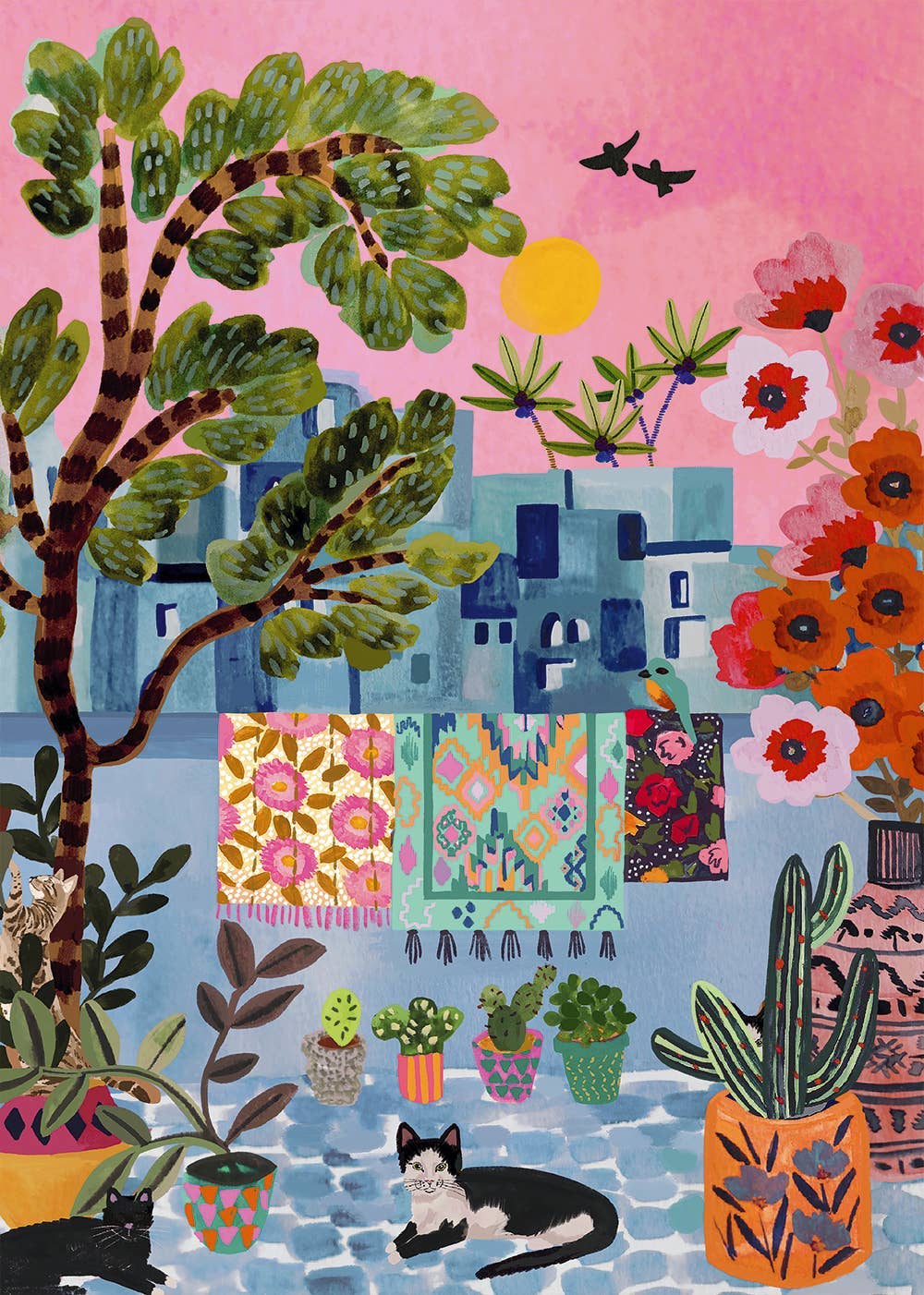 Puzzle 1000 Pièces - Chefchaouen Cats - Morocco #
