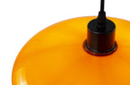 Suspension en verre coloré style rétro Népi: Orange