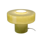 Lampe à poser verre coloré style rétro Foza Vert kaki