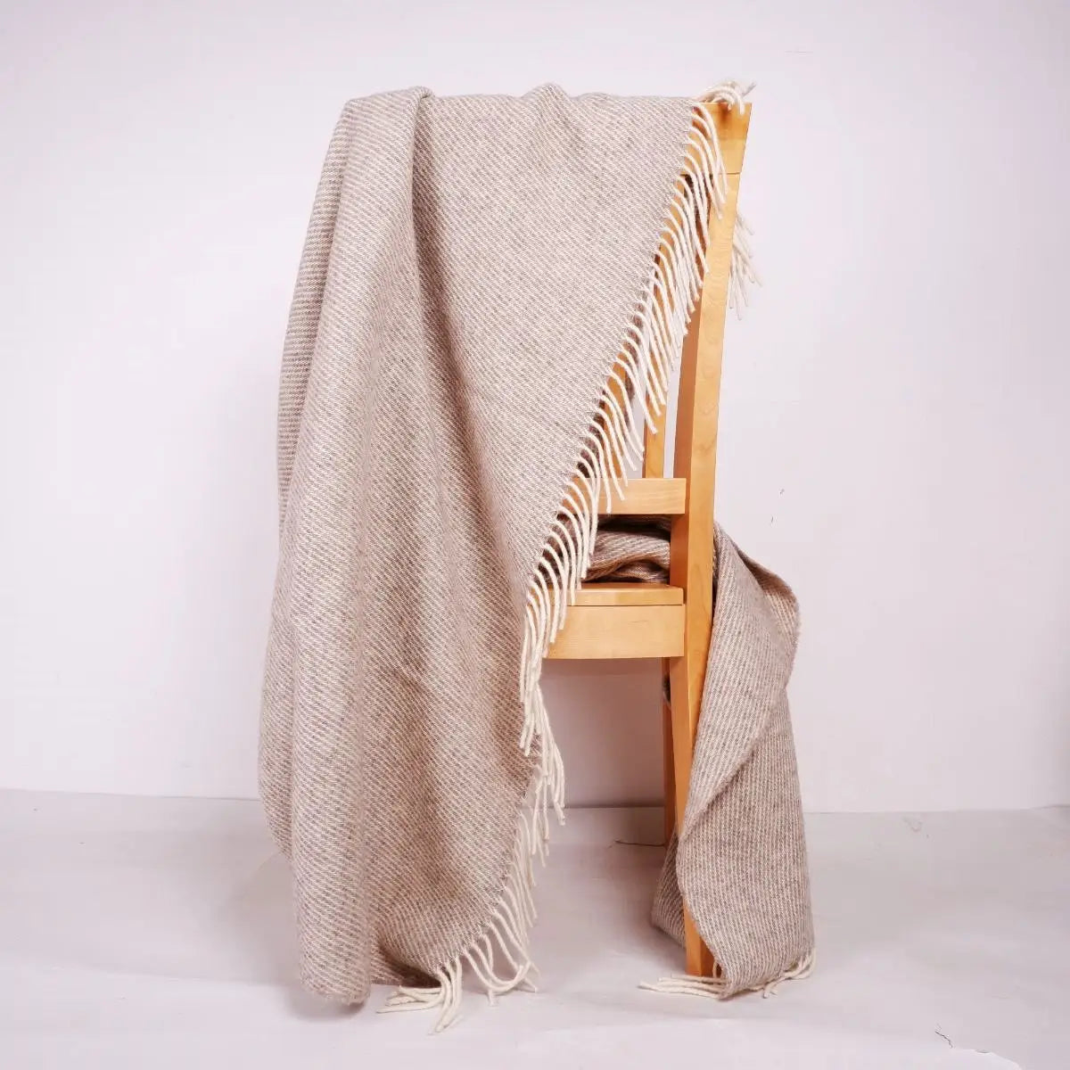 Plaid 100% laine twill marron clair