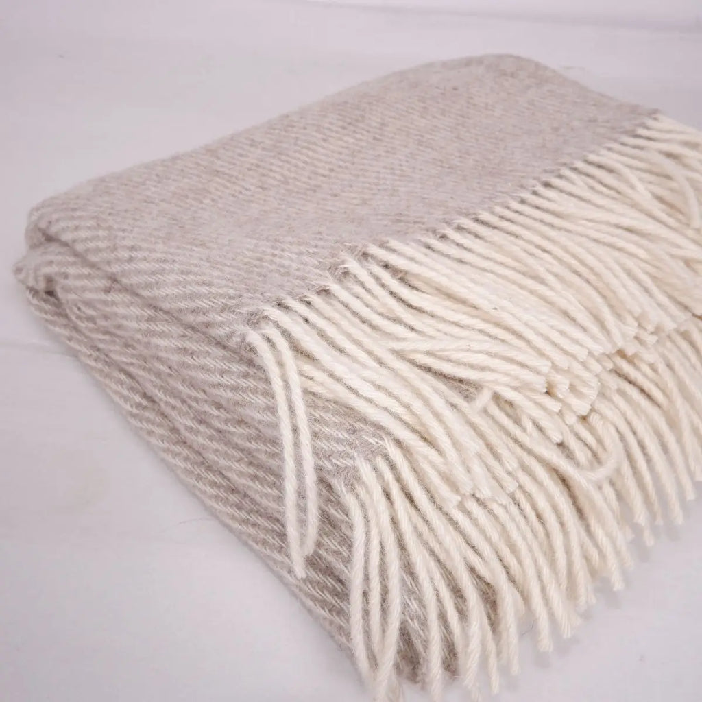 Plaid 100% laine twill marron clair