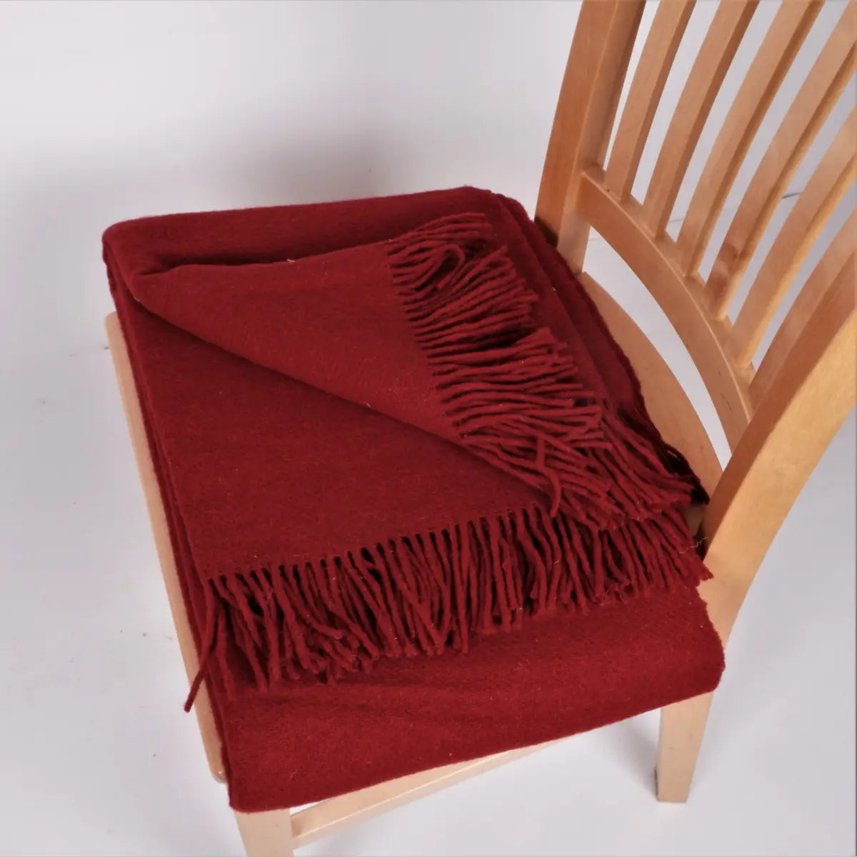 Plaid 100% laine bourgogne