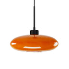 Suspension en verre coloré style rétro Népi: Orange