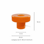 Lampe à poser verre coloré style rétro Foza Orange