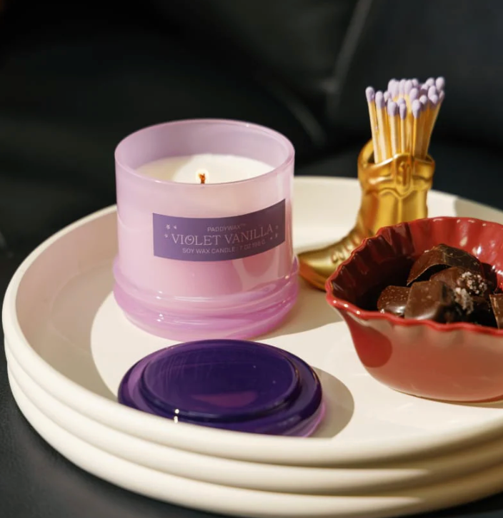 Bougie parfumée stack - violet vanilla