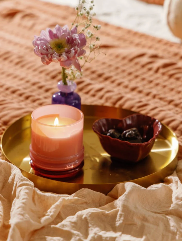 Bougie parfumée stack -saffron rose