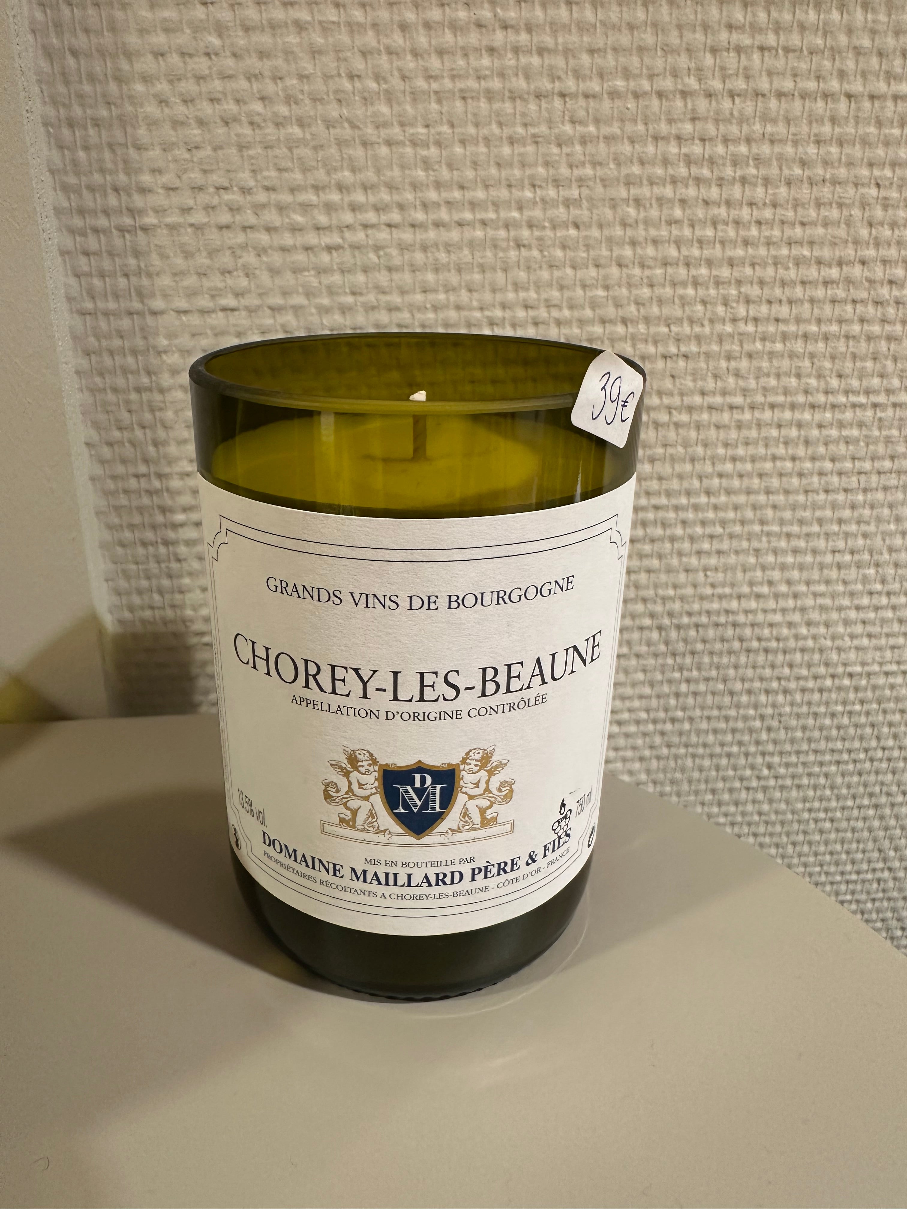 Bougie bouteille de vin