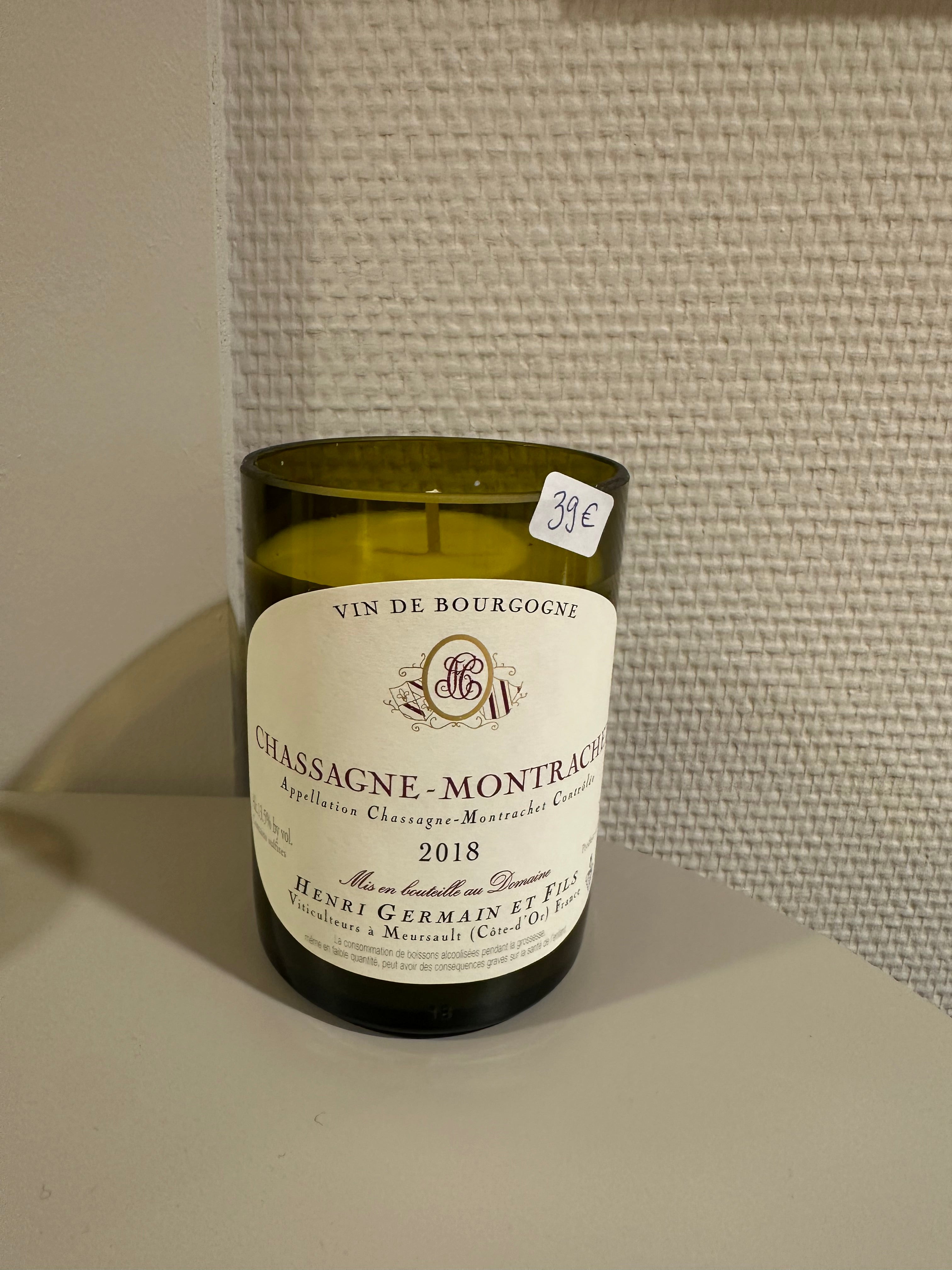 Bougie bouteille de vin