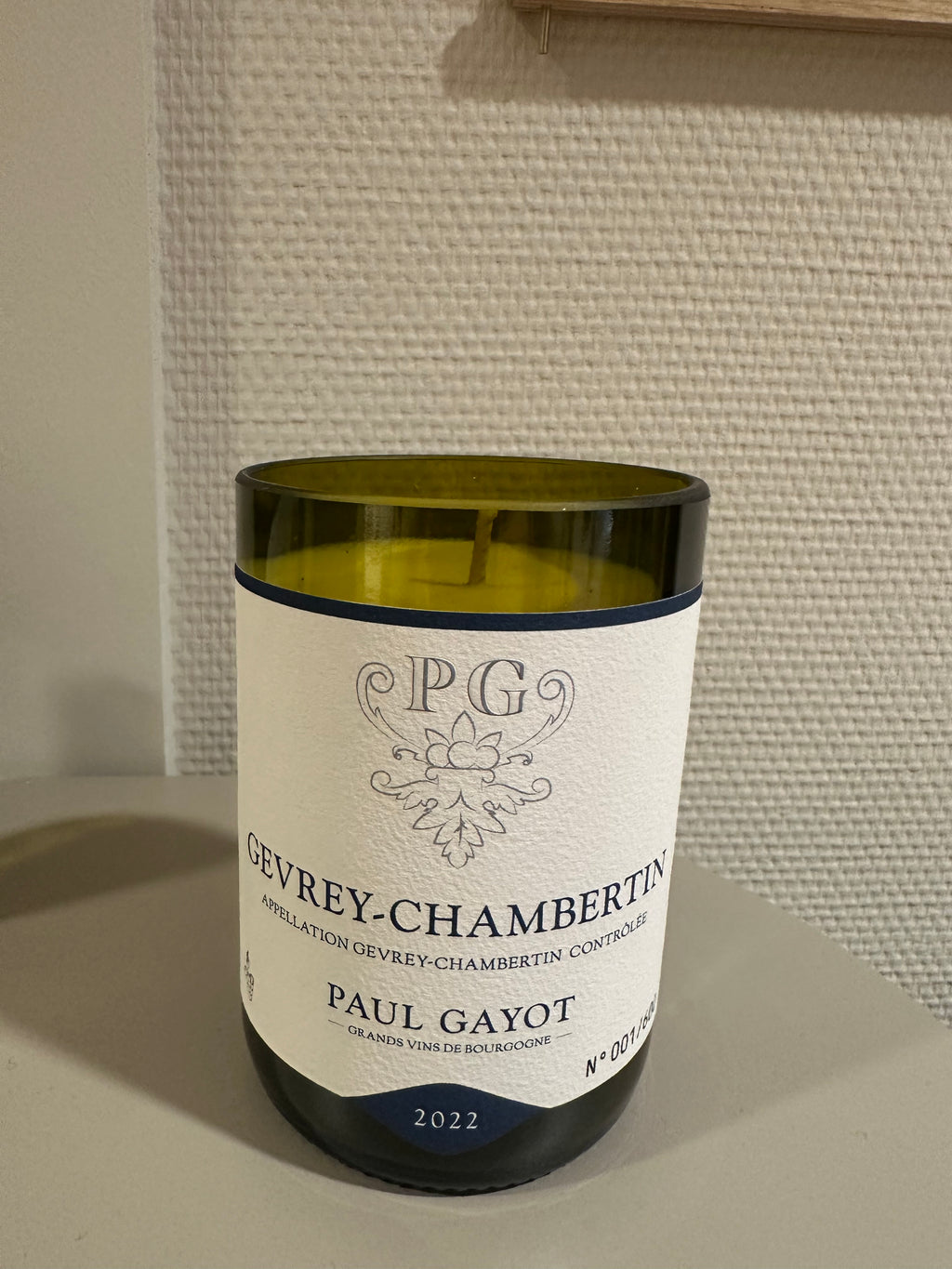 Bougie bouteille de vin