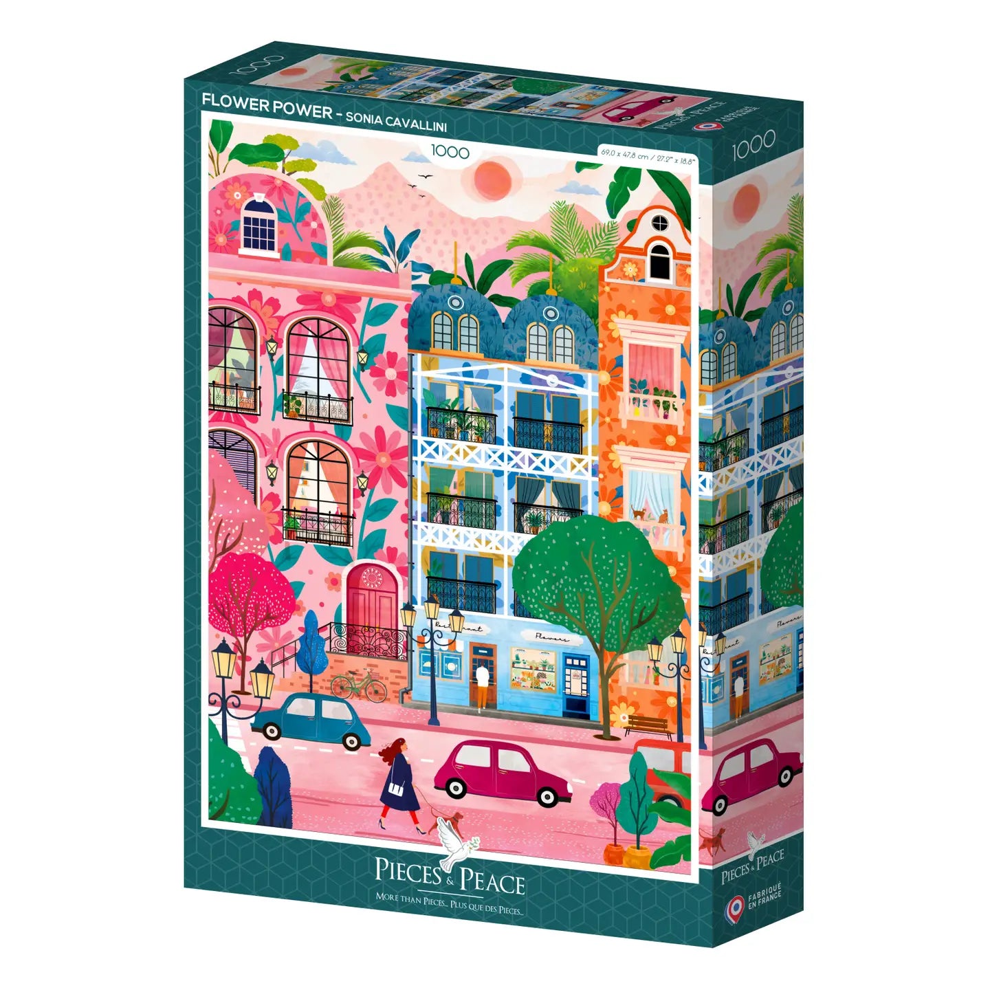 Puzzle 1000 pièces pouvoir des fleurs