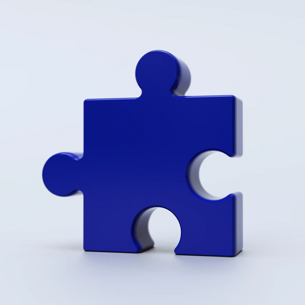 Vase puzzle bleu