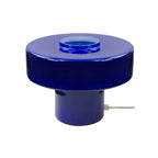 Lampe à poser verre coloré style rétro Foza: Bleu