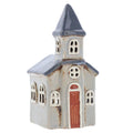 Église en poterie de village Bougeoir Petit