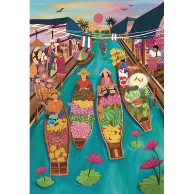 Puzzle 1000 Pièces - Floating Market Thailand #