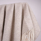 Plaid 100% laine twill marron clair