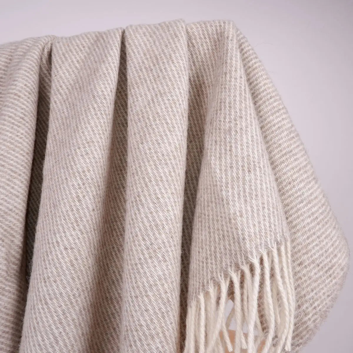 Plaid 100% laine twill marron clair