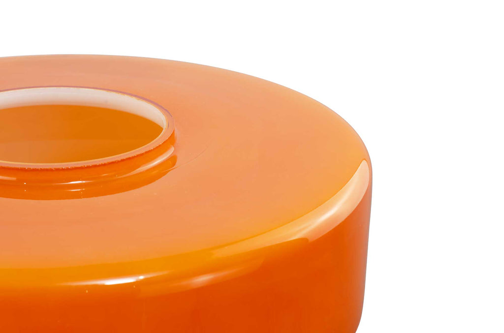 Lampe à poser verre coloré style rétro Foza Orange