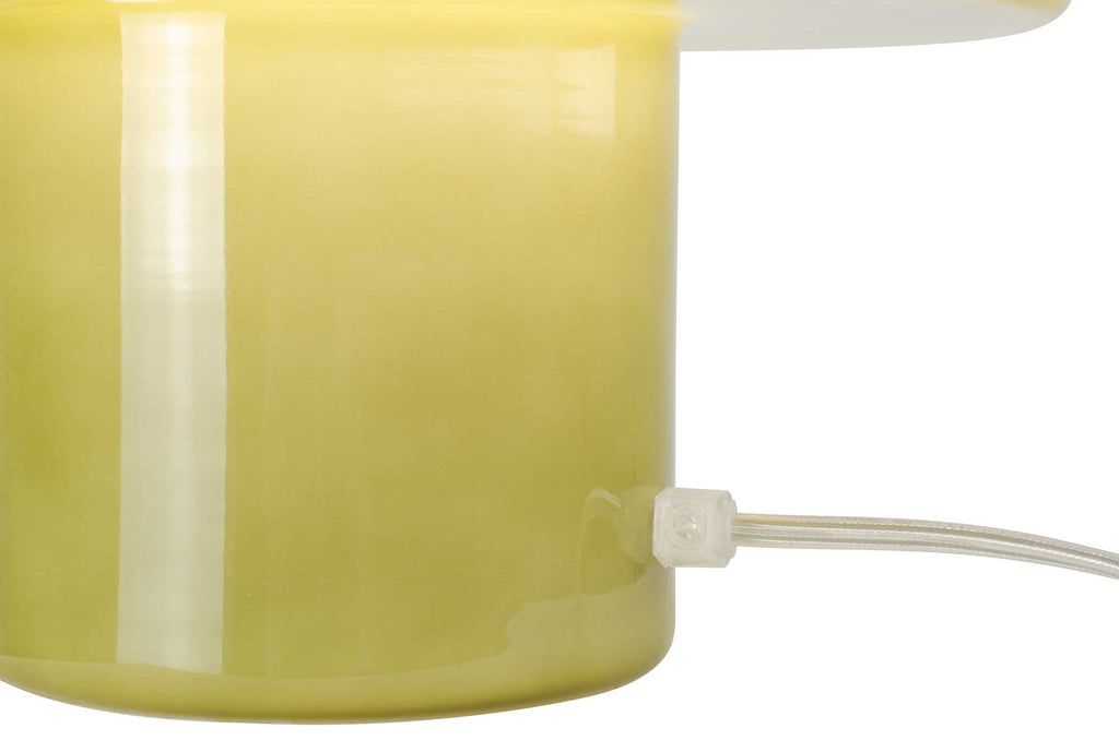 Lampe à poser verre coloré style rétro Foza Vert kaki
