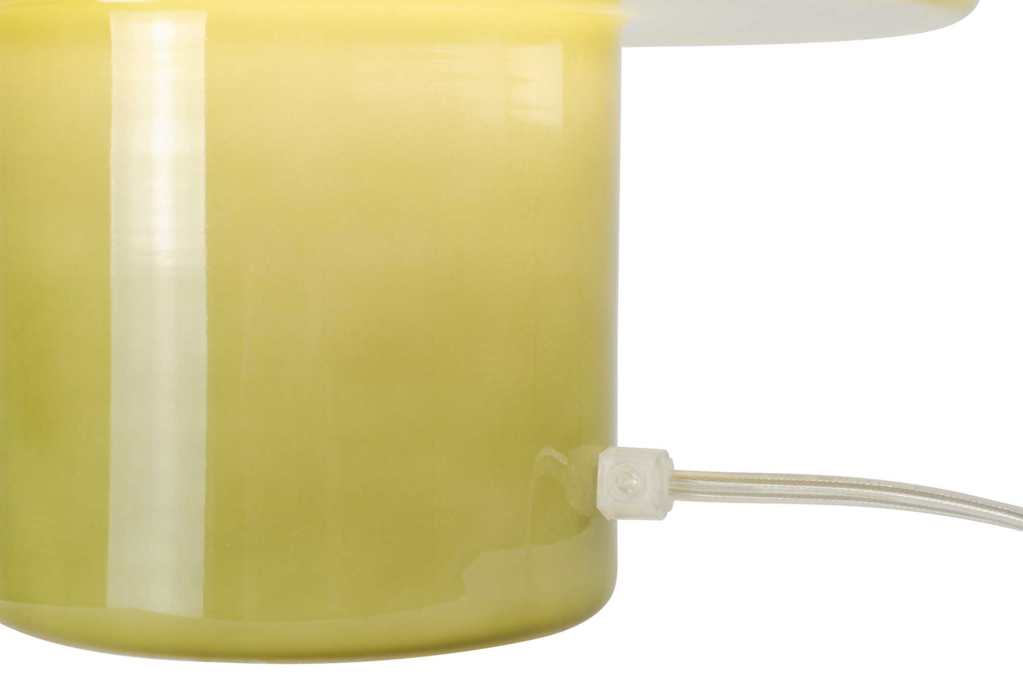 Lampe à poser verre coloré style rétro Foza Vert kaki