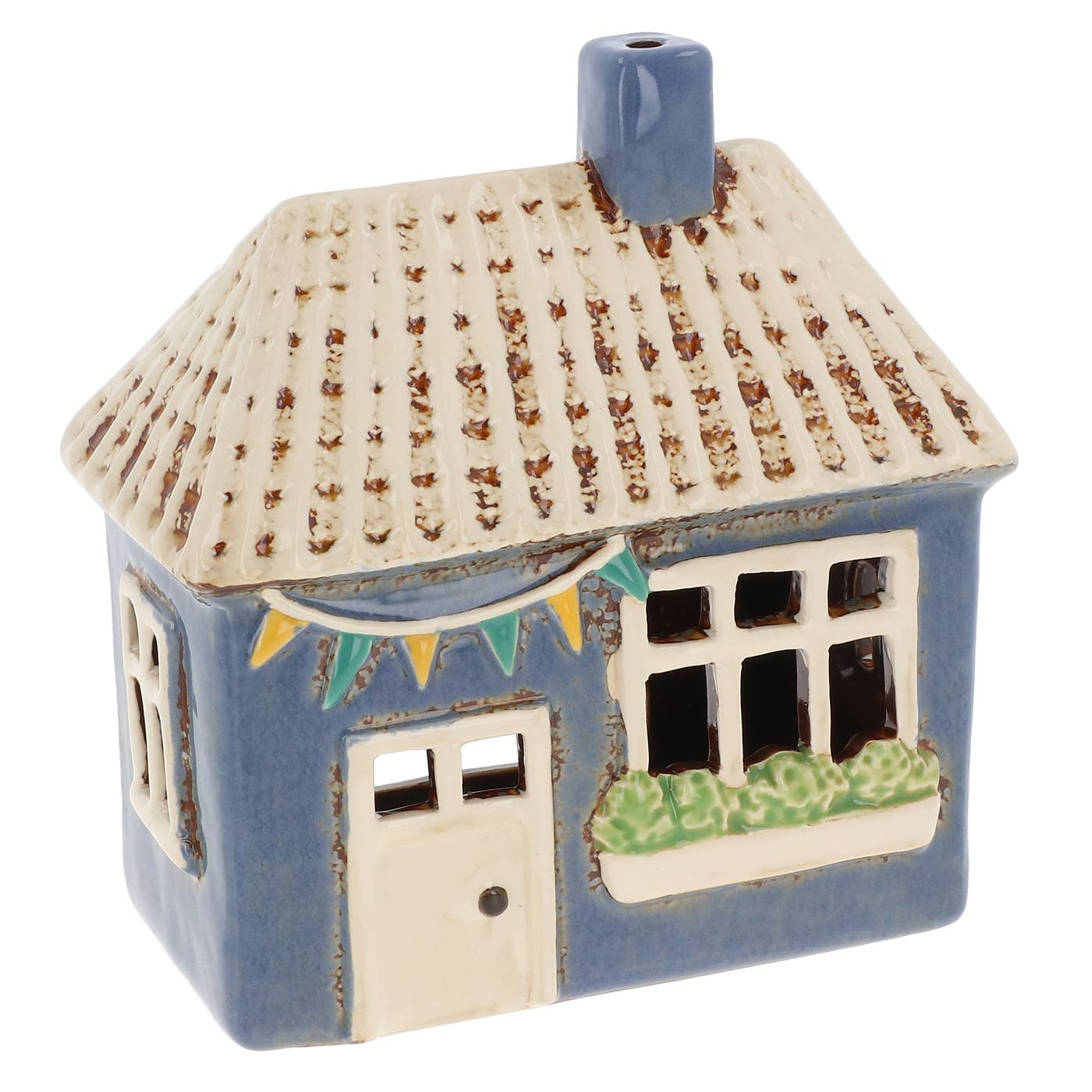 Bougie chauffe-plat bleue Garden House