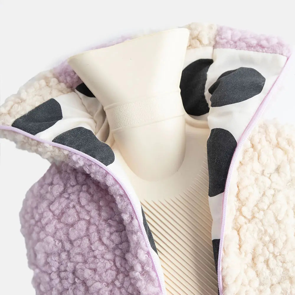 Bouillotte lila / écrue