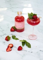 Préparation cocktail - strawberry daiquiri