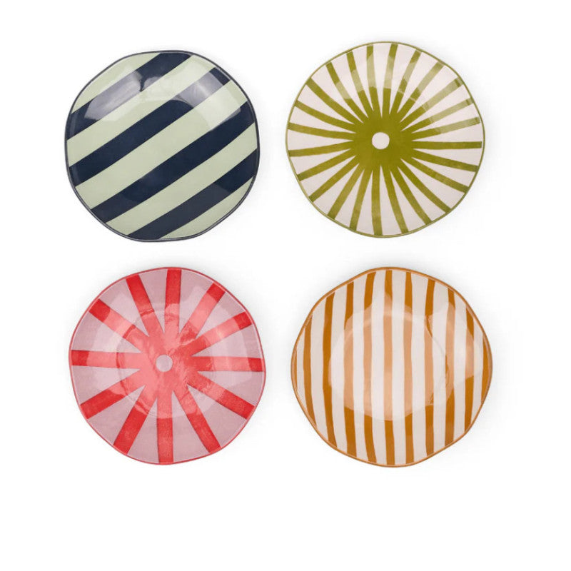 Assiettes lot de 4 assorties
