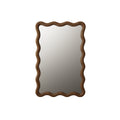 Miroir ondulé 30X38cm marron