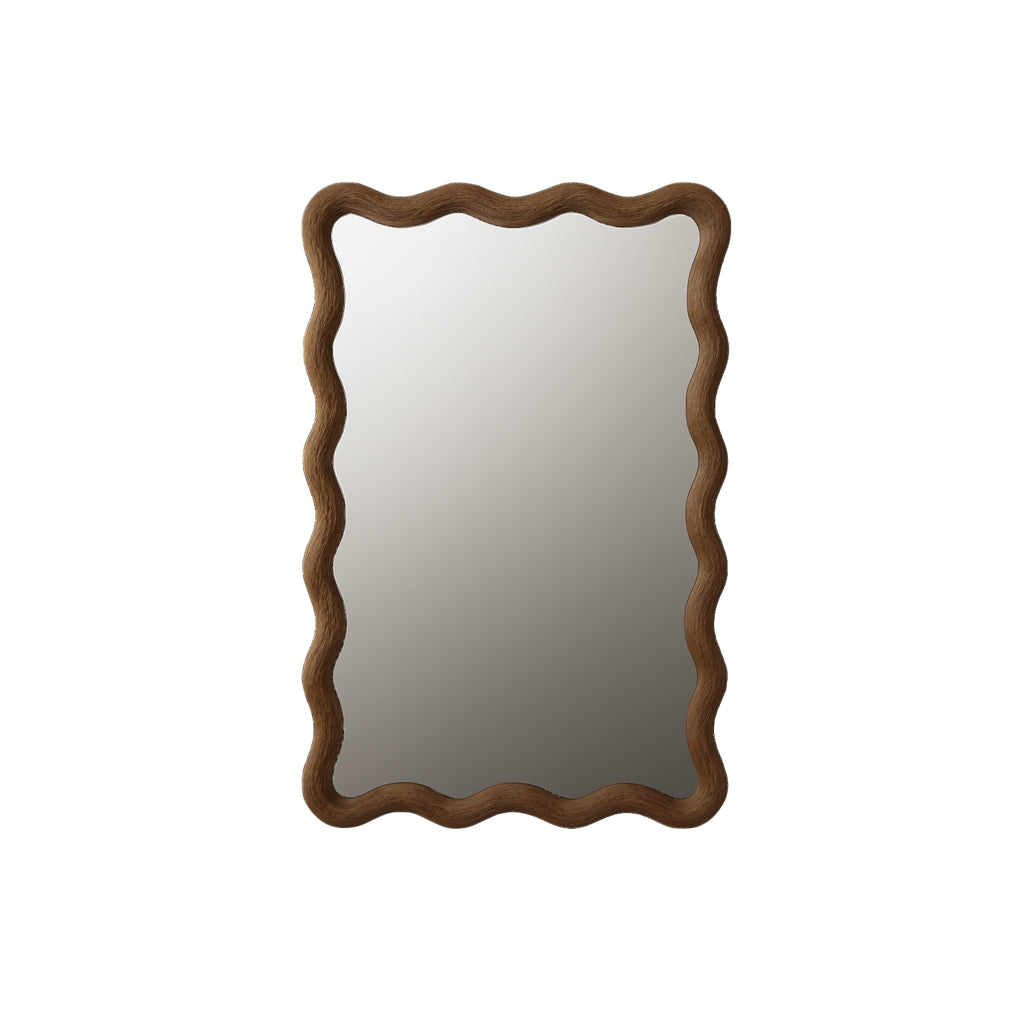 Miroir ondulé 30X38cm marron