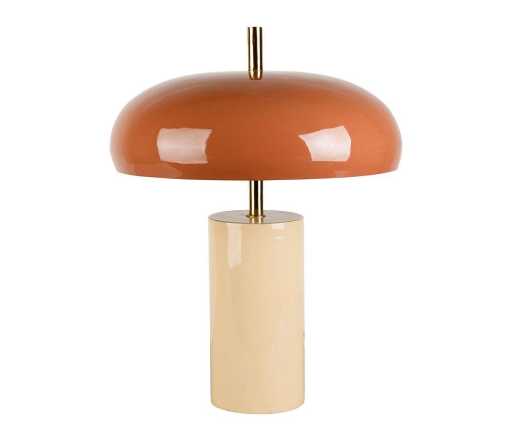 Lampe vintage beige / terracotta