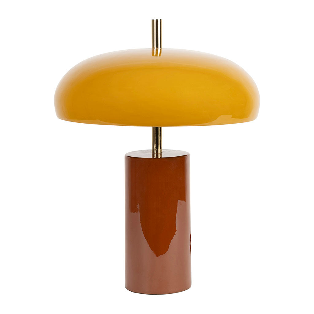 Lampe vintage brun / ocre